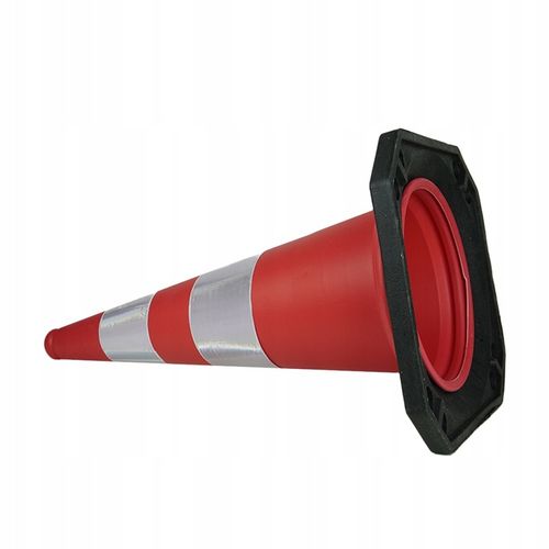 Pachołek Drogowy Twardy Stabilny Ostrzegawczy Guma Elementy ODBLASKOWE 75cm na Arena.pl