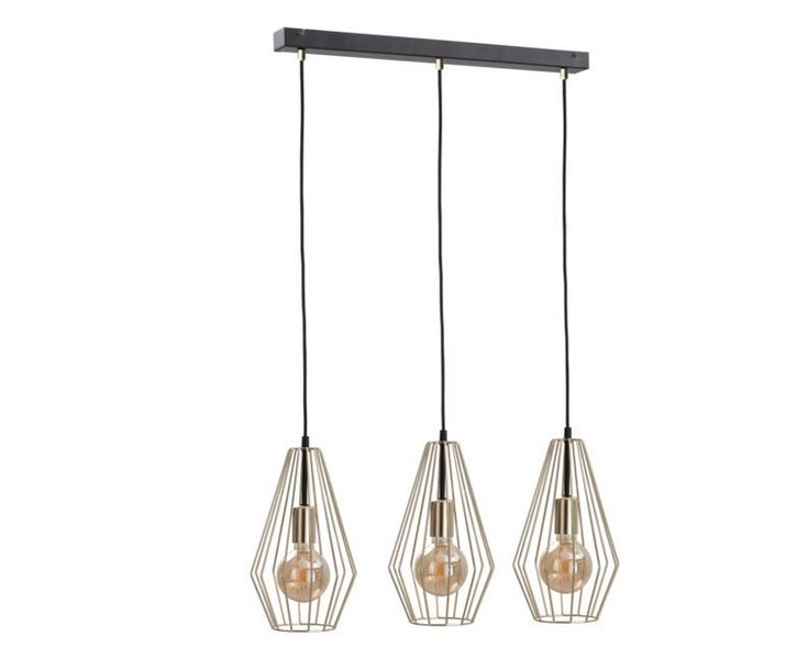 Lampa wisząca 3xE27 GEO GOLD zdjęcie 1