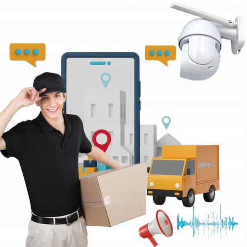 Zewnętrzna Kamera WIFI Obrotowa 1080p POLSKA APLIKACJA ŚLEDZENIE FULL HD SD na Arena.pl