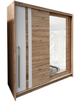 Garderoba Szafa Przesuwna 200 cm Artisan + Kaszmir Lustro AVERS-3 FD