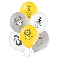 Balony lateksowe zwierzątka safari zoo, 30 cm 3 szt.