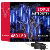 SOPLE 480led METEORY 50cm LAMPKI ZEWNĘTRZNE IP44 PADAJĄCY ŚNIEG 6m GIRLANDA