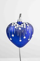 Bombka Choinkowa Ciemno Niebieskie Serduszko - 1 sztuka