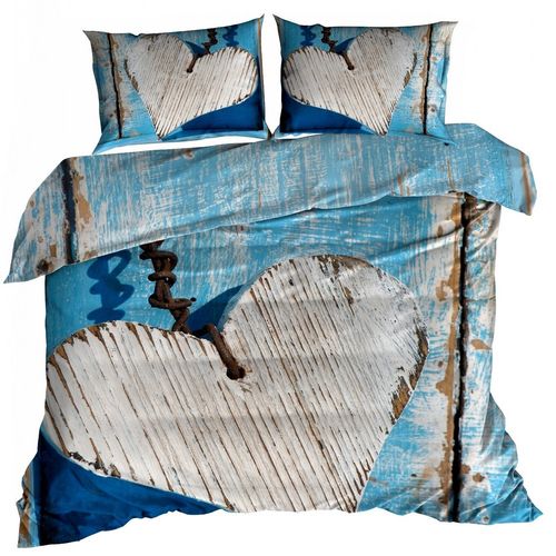 Pościel 3D bawełna satyna 140x200cm DREWNIANE SERDUCHO na Arena.pl