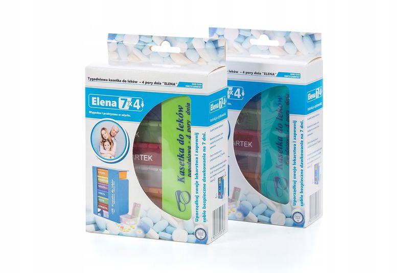 Pudełko kasetka na tabletki leki ORGANIZER 4 pory zdjęcie 1