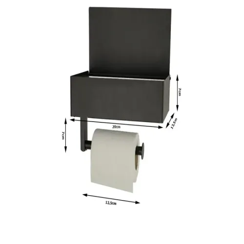 Uchwyt wieszak na papier toaletowy pojemnik z półką na telefon loft na Arena.pl