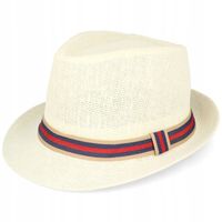 Kapelusz słomkowy Panama słomiany lato ecru
