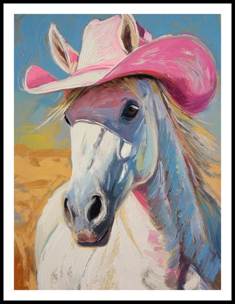 Plakat 60x80cm Różowy Kapelusz zdjęcie 3