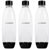 3X BUTLE BUTELKI SODASTREAM CZARNE 1L FUSE DO SATURATORA DO ZMYWARKI