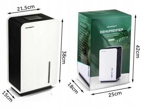 OSUSZACZ POWIETRZA POCHŁANIACZ WILGOCI 64W HEPA 34dB TIMER LED Berdsen na Arena.pl