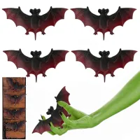 Nietoperz halloween dekoracja nietoperze zestaw 4 — Czarny