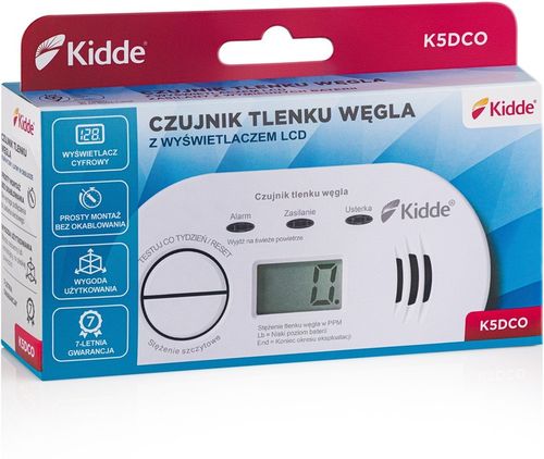Czujnik czadu Tlenku węgla Detektor CO Bezprzewodowy Kidde K5DCO LCD 10 lat na Arena.pl