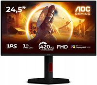 Monitor dla graczy AOC 24.5'' FHD 420Hz Fast IPS 1ms z USB Hub