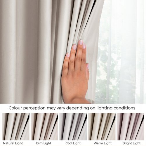 RESTILO Zasłona welurowa plus szarfa up taśma 140x245 Chłodny Beż do na Arena.pl