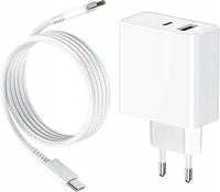 ŁADOWARKA SIECIOWA UNIWERSALNA USB-C USB-A 65 W GAN SZYBKA ŁADOWARKA