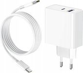 ŁADOWARKA SIECIOWA UNIWERSALNA USB-C USB-A 65 W GAN SZYBKA ŁADOWARKA