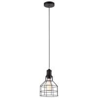 Industrialna LAMPA wisząca SYNTHIA MDM2266-1 Italux druciana OPRAWA metalowy ZWIS klatka czarna