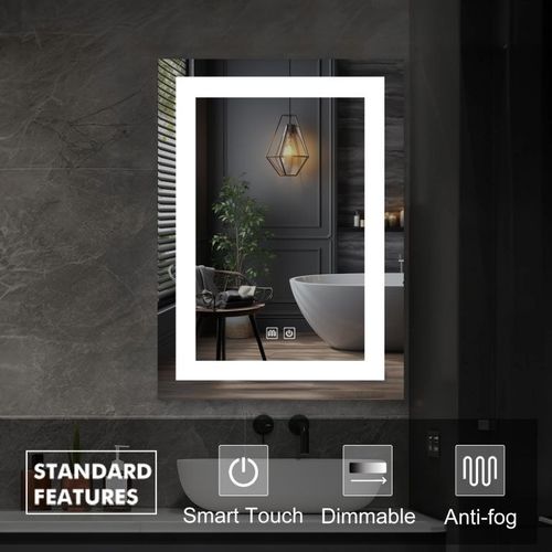 IREDA Lustro łazienkowe z oświetleniem LED, 80 x 60 cm na Arena.pl