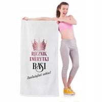 RĘCZNIK plażowy 70x140 + IMIĘ PREZENT dla EMERYTKI
