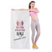 RĘCZNIK plażowy 70x140 + IMIĘ PREZENT dla EMERYTKI