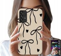 ETUI DO SAMSUNG GALAXY A23 5G - BEŻOWE KOKARDKI WSTĄŻKA MODNE WZORY