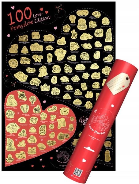 100 POMYSŁÓW - MAPA ZDRAPKA DLA DWOJGA - LOVE EDITION zdjęcie 1