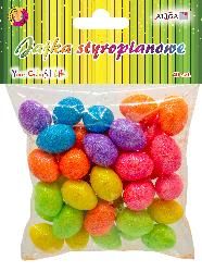 jajka styropianowe  kolorowe brokatowe 40szt. 2,5 cm | WPJ-9151 na Arena.pl