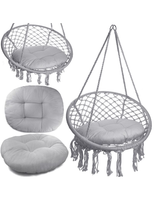 Huśtawka wisząca pleciona BOHO 80cm + Poduszka