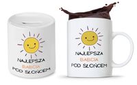 Zestaw Dla Babci Dzień Babci Kubek + Skarbonka Z Nadrukiem Ze Zdjęciem
