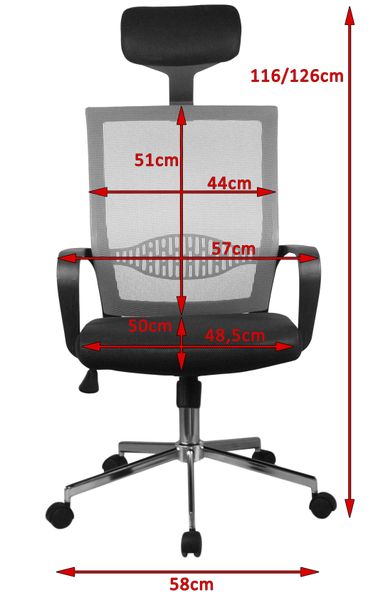 Fotel biurowy OCF-9 materiałowy - Czerwony zdjęcie 4