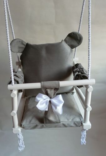 Huśtawka biała KRÓLIK 3w1 dla dzieci SZARA pokój na Arena.pl