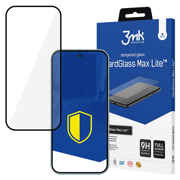 Google Pixel 9/ 9 Pro - 3mk HardGlass Max Lite Black zdjęcie 4