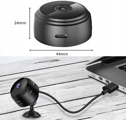 Mini Kamera Szpiegowska Full HD WIFI ukryta 91 DETEKCJA NIANIA DYSKRETNA na Arena.pl