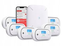 Zestaw X-Sense 6x Czujnik Tlenku Węgla CO XC01-M + Stacja WiFi SBS50
