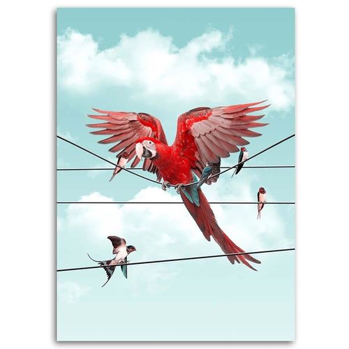 Obraz na płótnie – Canvas, Abstrakcja ptaki 40x60 na Arena.pl
