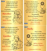 ZŁoty Łańcuszek z Medalikiem ZŁOTO 333 Chrzest Komunia Grawer