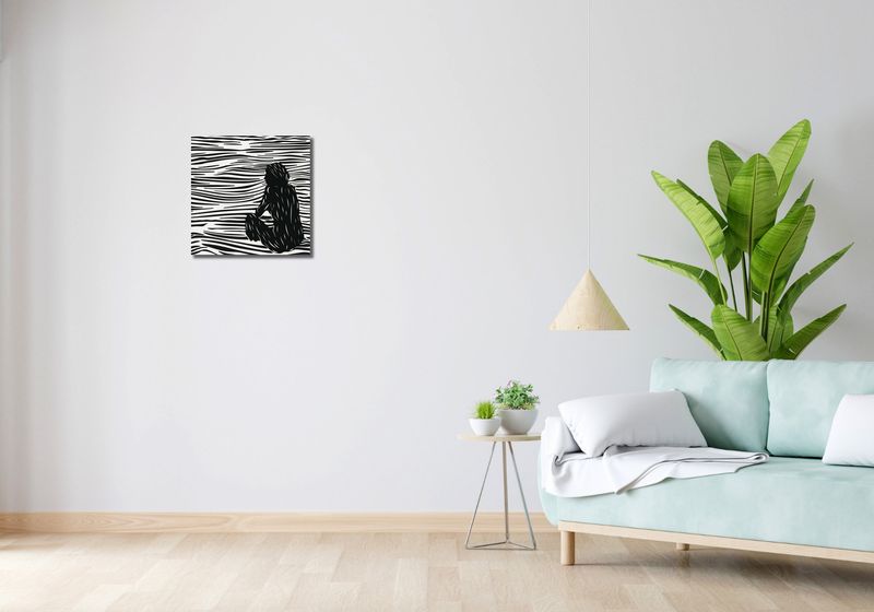 Obraz 40x40cm Złożone Fluidalne Linie zdjęcie 2