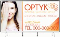 BANER REKLAMOWY 300x150 cm oczkowany projekt w cenie OPTYK BADANIE WZROKU