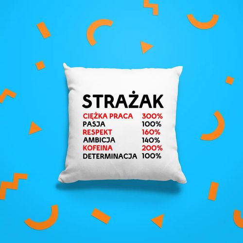 STRAŻAK - Ciężka praca- poduszka na prezent na Arena.pl