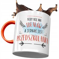 Kubek Pomarańczowy Dla Przedszkolanki Na Prezent Z Nadrukiem Ze Zdjęciem