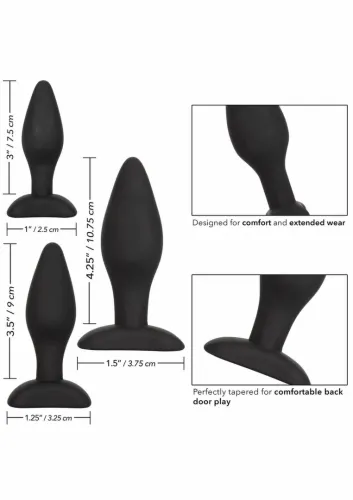 calexotics silicone anal exerciser kit - zestaw 3 anatomicznych na Arena.pl