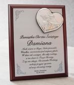 Prezent Pamiątka Chrztu Świętego srebrna obrazek