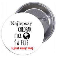 Przypinki buttony NAJLEPSZY CHŁOPAK NA ŚWIECIE