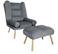 FOTEL TOKIO ROZKŁADANY Z PODNÓŻKIEM N. ZŁOTA BL14