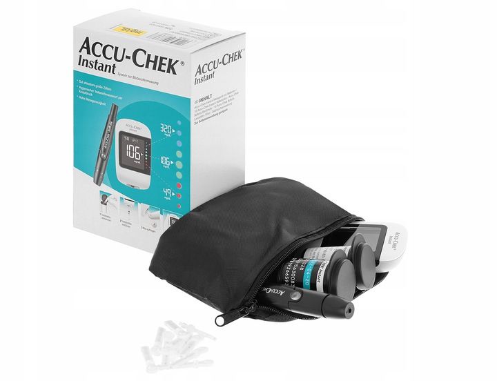 Glukometr Accu-Chek Instant, mg/dL+ NAKŁUWACZ + PASKI Nowy! zdjęcie 5
