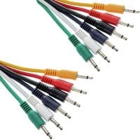 Kable do krosownicy Patch Set Eurorack mini Jack 3,5 mm mono 30 cm 6 szt.