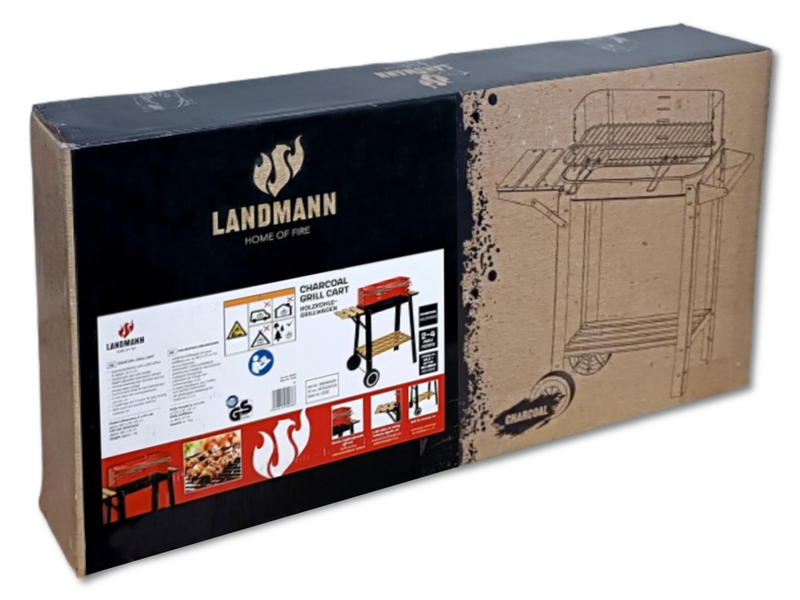 Grill węglowy wózek - prostokątny zdjęcie 3