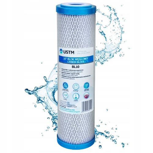 10x FILTR DO WODY WKŁAD 10' BLOK WĘGLOWY BL10 USTM UZDATNIACZ WODY na Arena.pl