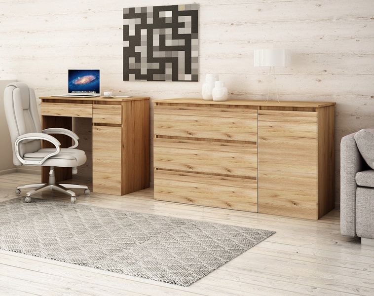 KOMODA MEGAN 120 K5 DĄB ZŁOTY do salonu przedpokoju sypialni