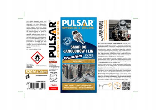 SMAR DO ŁAŃUCHÓW I LIN EXTRA STRONG PREMIUM PULSAR AEROZOL 400 ml na Arena.pl